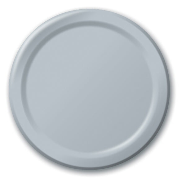 Silver Large Plain Paper Plate