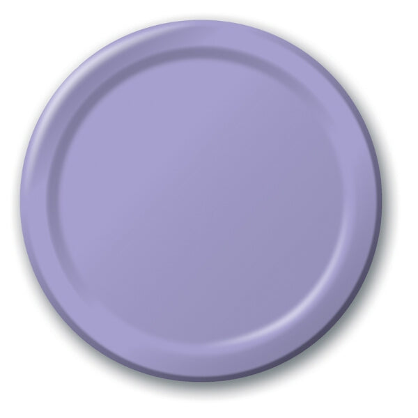 Lavender Large Plain Paper Plate