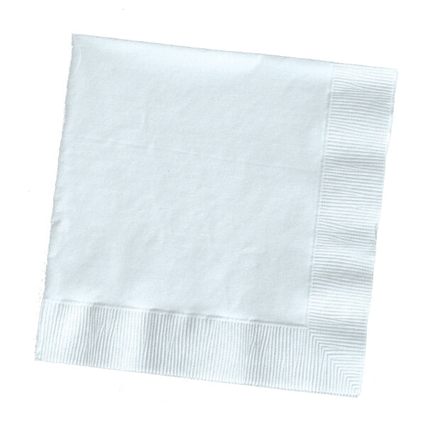 White Plain Beverage Napkins