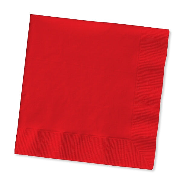 Red Plain Luncheon Napkins