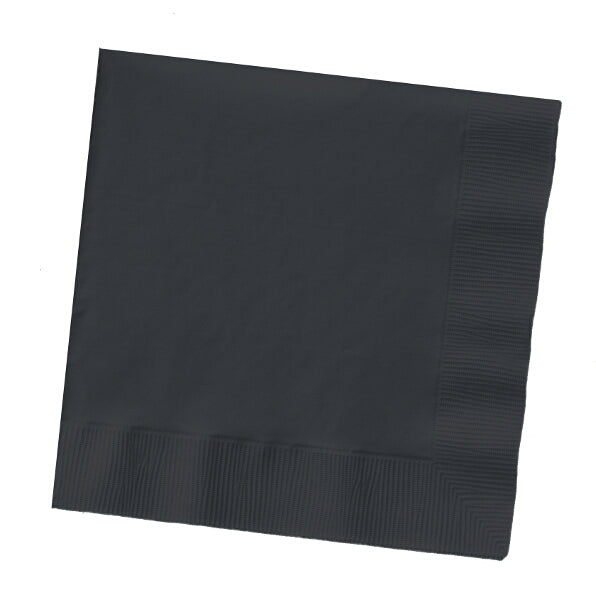 Black Plain Luncheon Napkins