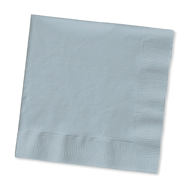 Silver Plain Beverage Napkins