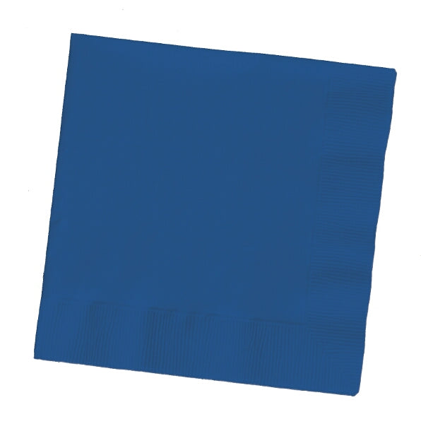 Navy Plain Beverage Napkins