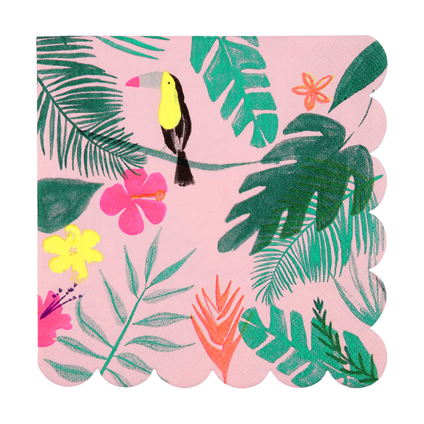 Tropical Pink Party Napkins Large Meri Meri