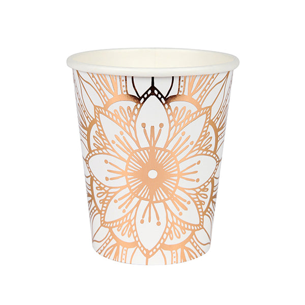 Rose Gold Mandala Paper Cups Meri Meri