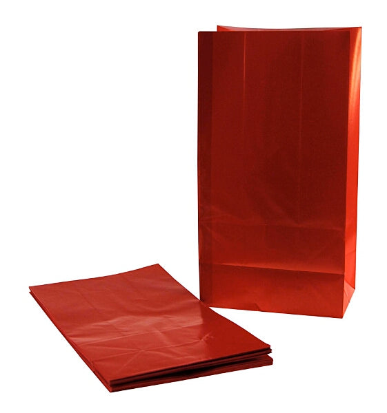 Red Plain Paper Party Gift Bags