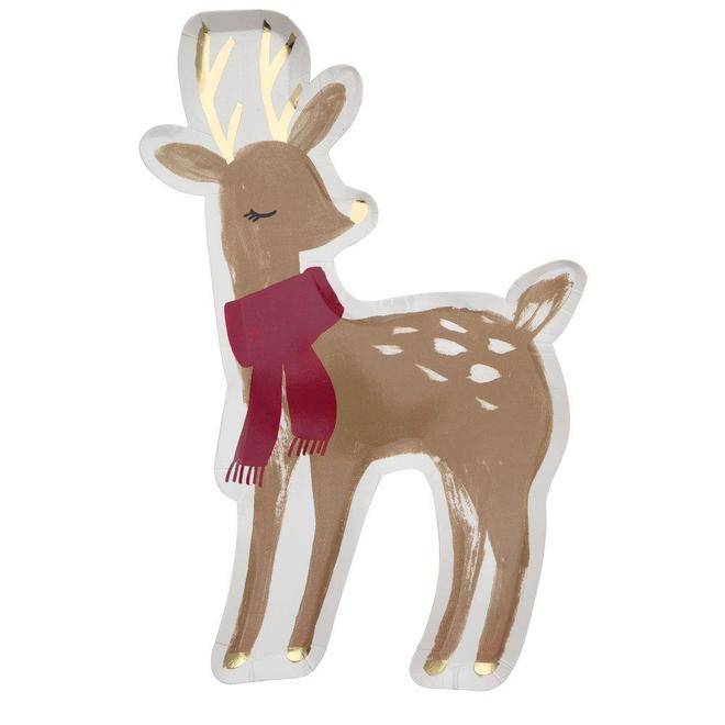 Christmas Woodland Deer Plate Meri Meri