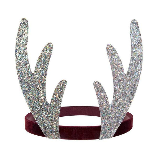 Silver Sparkle Reindeer Antler Headbands Meri Meri