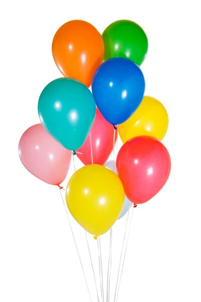 Rainbow Assorted Primary Latex Balloons