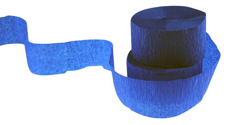 Royal Blue Crepe Streamers (2 Rolls)