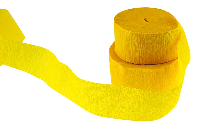 Yellow Crepe Streamers (2 Rolls)