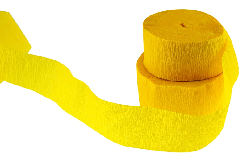 Yellow Crepe Streamers (2 Rolls)