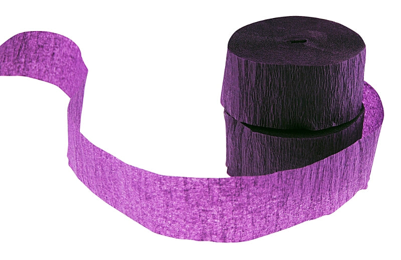 Purple Crepe Streamers (2 Rolls)