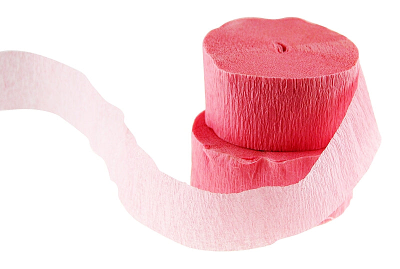 Baby Pink Crepe Streamers (2 Rolls)