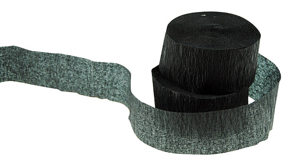 Black Crepe Streamers (2 Rolls)
