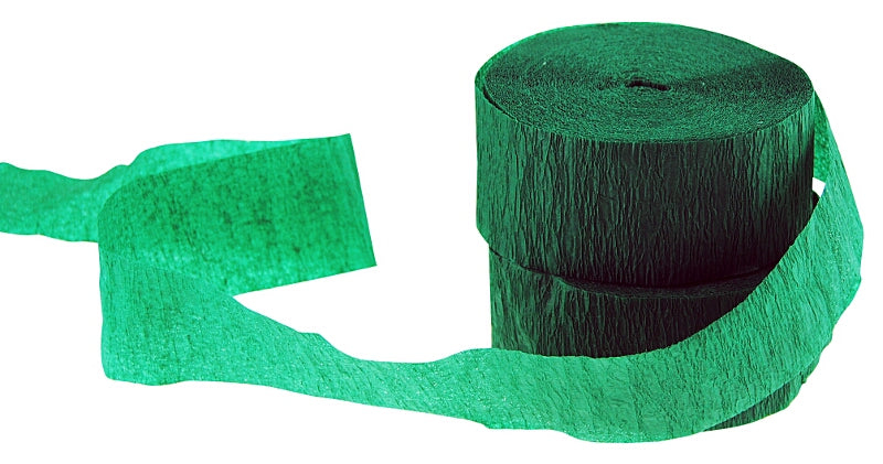 Emerald Green Crepe Streamers (2 Rolls)