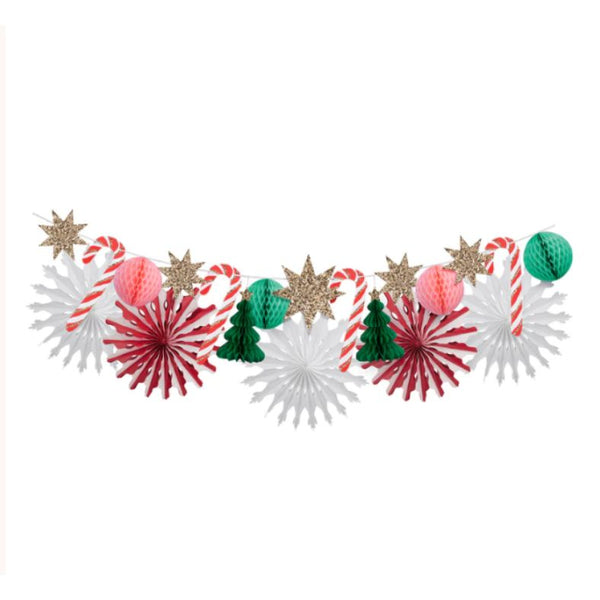 Meri Meri Xmas Honeycomb Garland - Christmas
