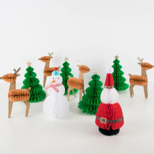 Christmas Characters Honeycomb Decorations - Meri Meri