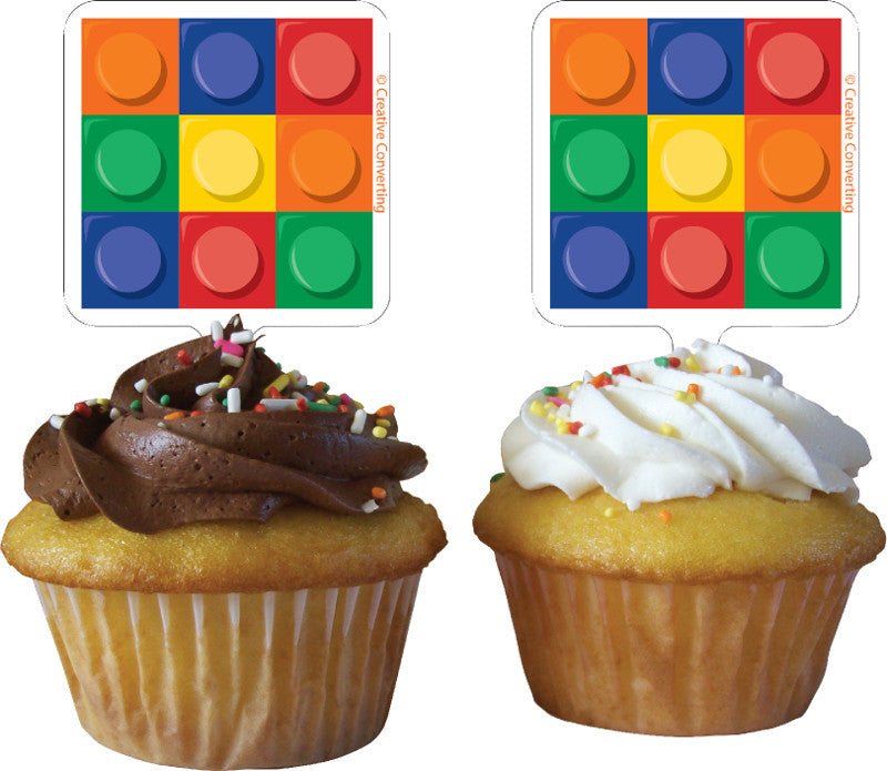 Lego Block Cupcake Toppers