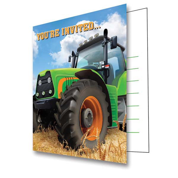 Tractor Time Party Invitations