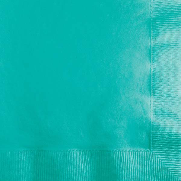 Teal Green Plain Beverage Napkins