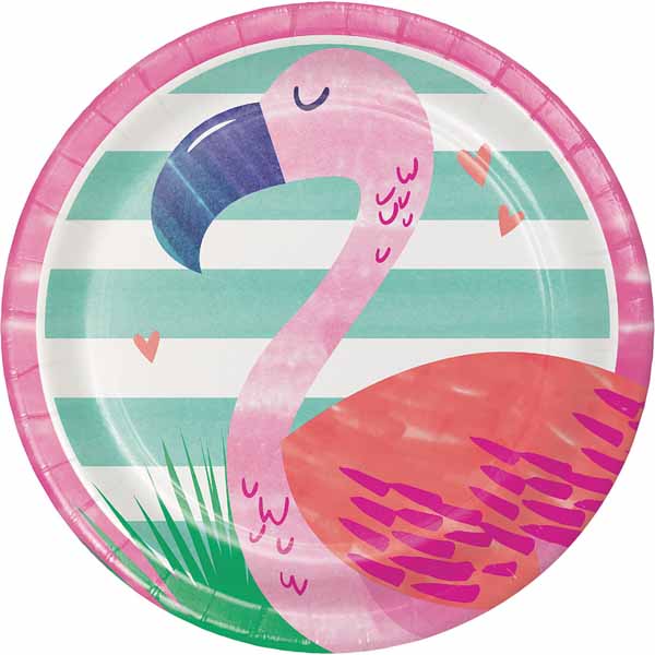 Pineapple Friends Party Flamingo Plates