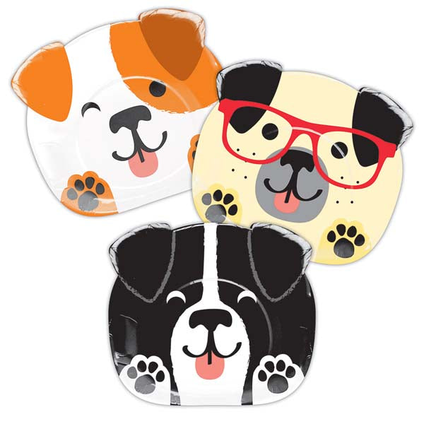 Puppy Dog Party Shaped Plates