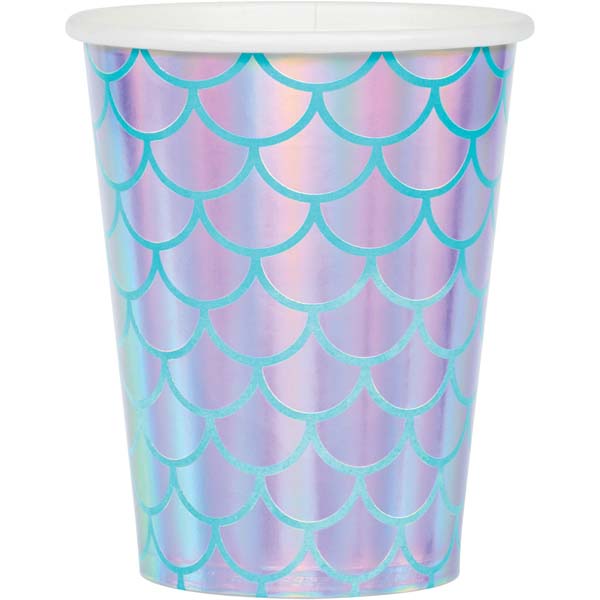 Iridescent Mermaid Party Cups