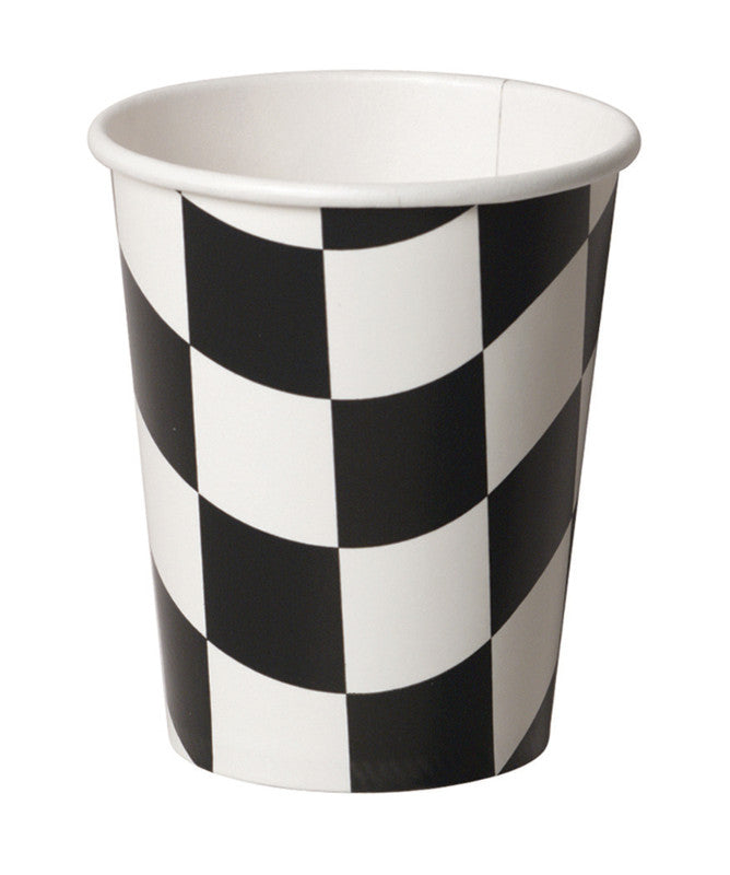 Black & White Check Paper Cup