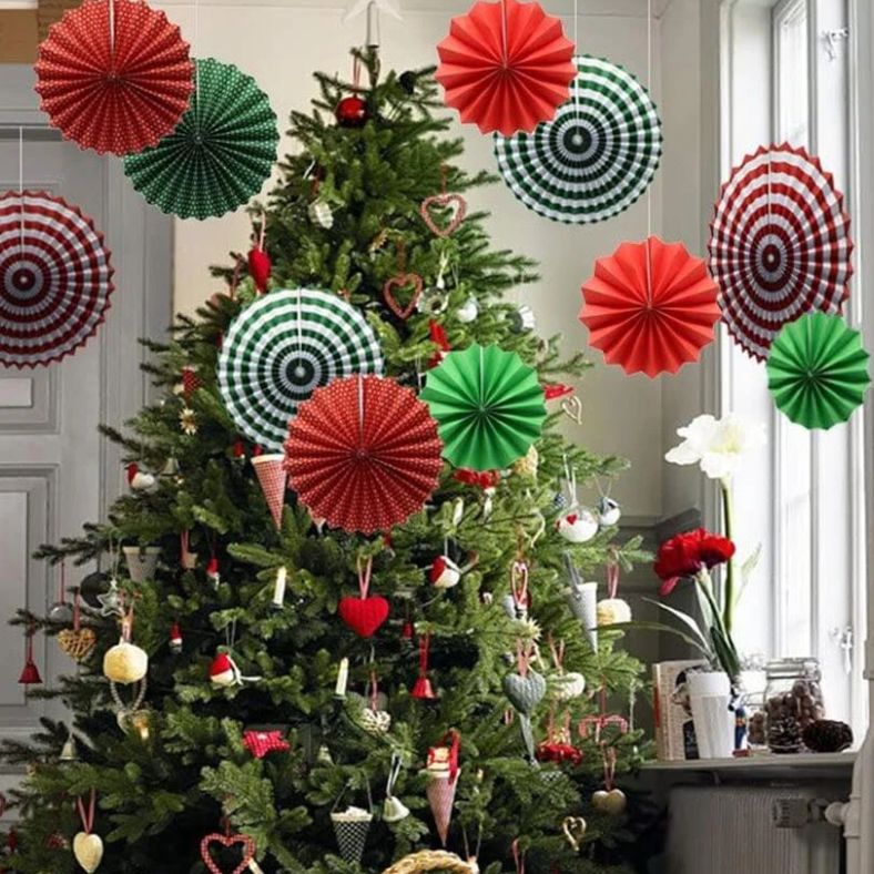 Christmas Paper Fan Decoration Kit