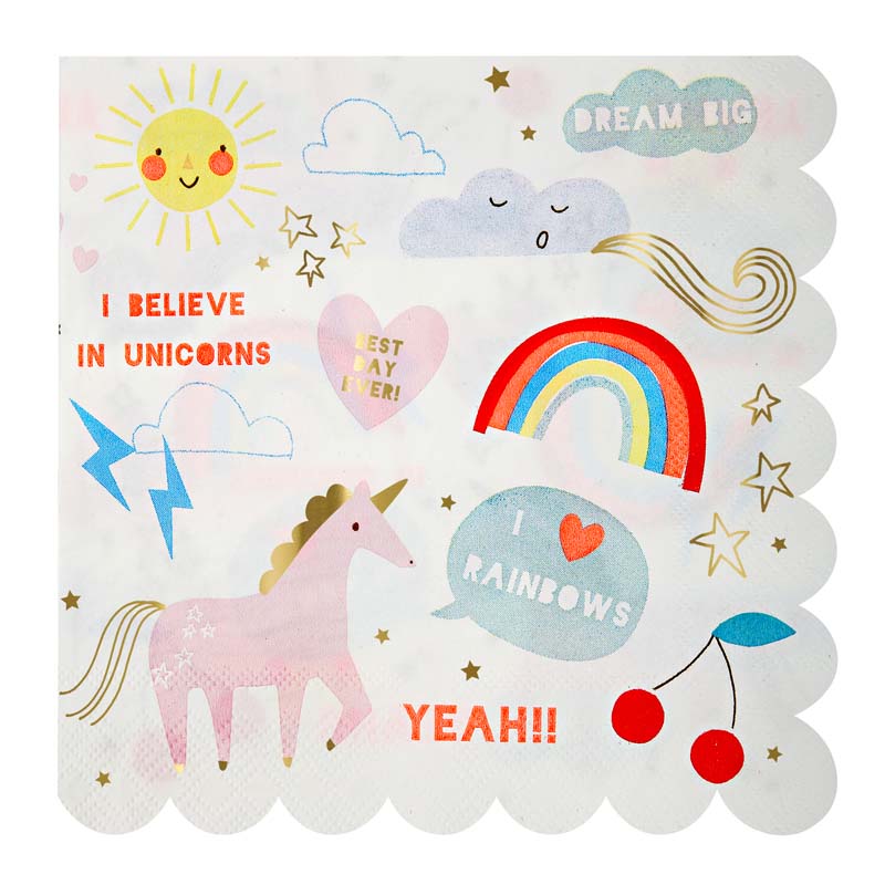 Unicorn Party Napkins Meri Meri