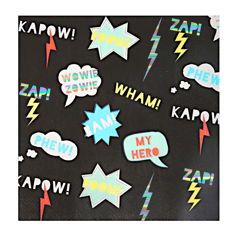 Wham Kapow Superhero Party Napkins Meri Meri