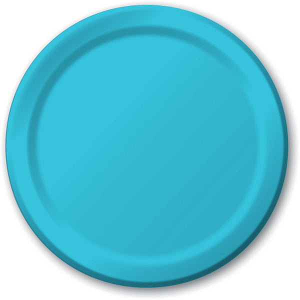 Aqua Blue Small Plain Paper Plate