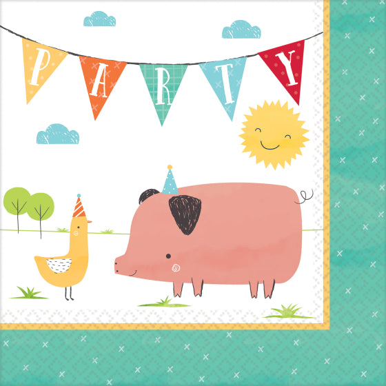 Farmyard Fun Paper Party Napkins