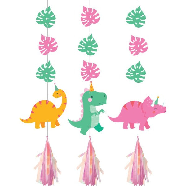 Dinosaur Hanging Party Decoration 3 Pack