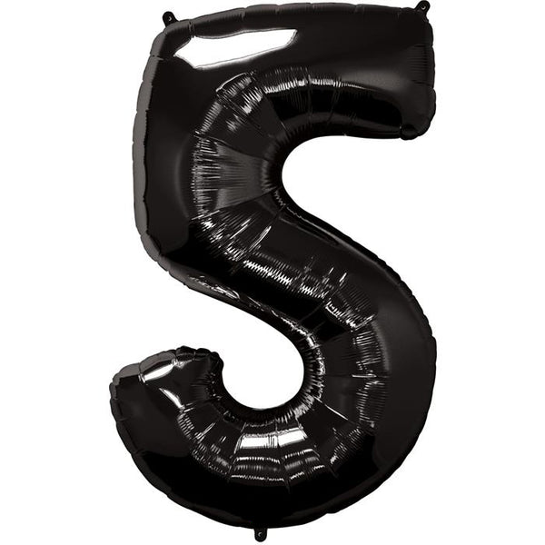 Black Jumbo Foil Balloon # 5