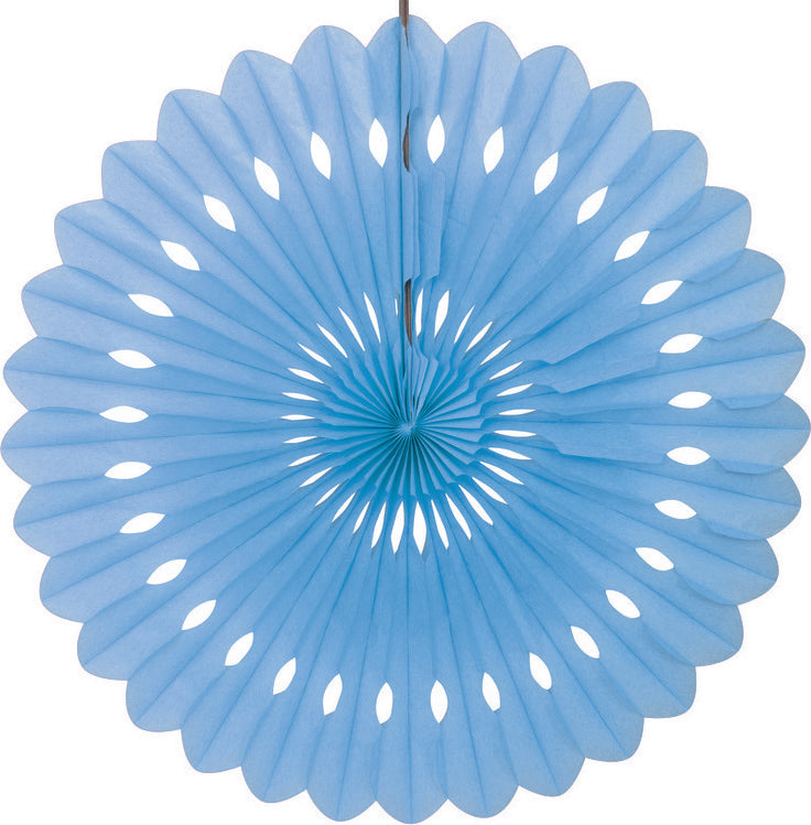 40cm Baby Blue Decorative Paper Fan
