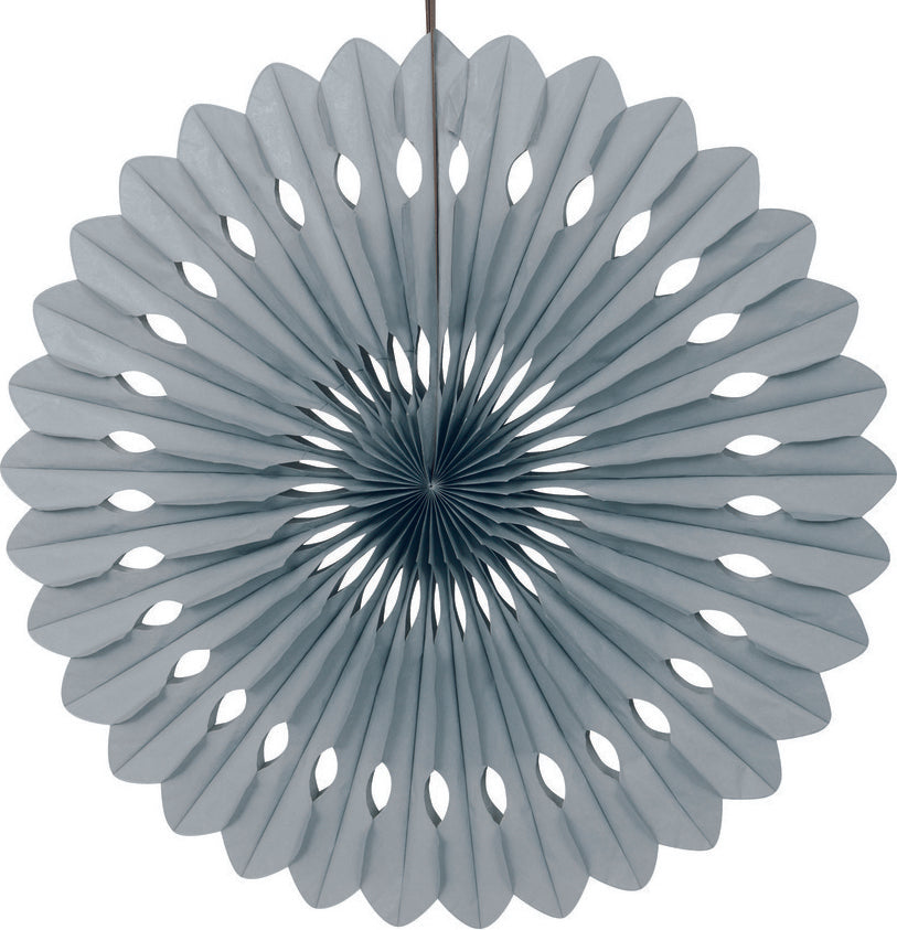 40cm Silver Decorative Paper Fan