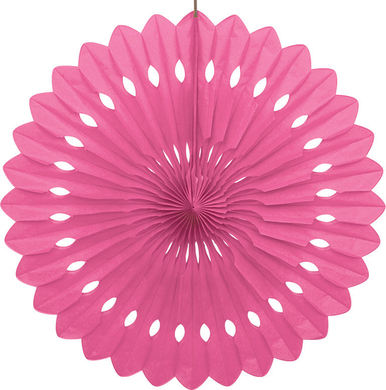 40cm Hot Pink Decorative Paper Fan