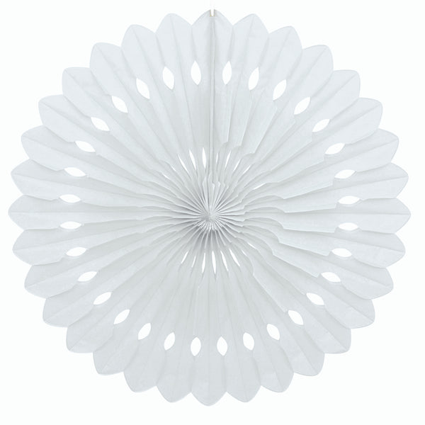 40cm White Decorative Paper Fan