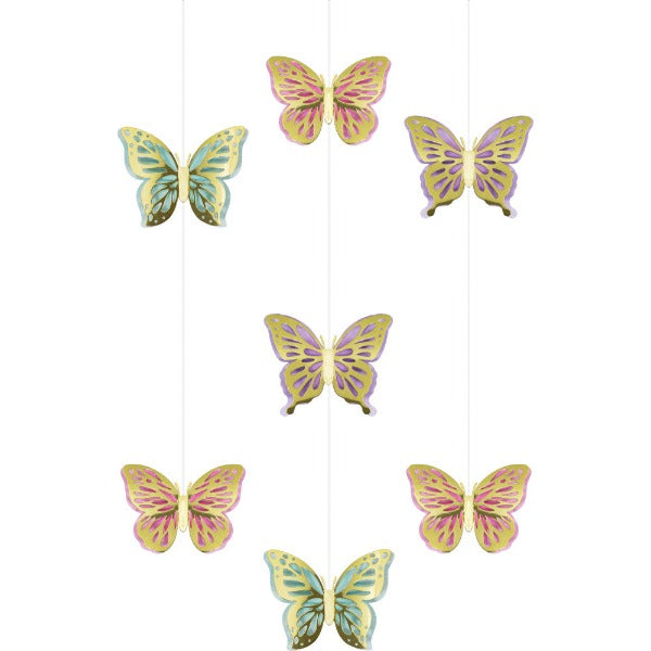 Shimmer Butterfly Hanging Decorations