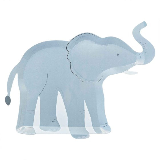 Elephant Shaped Party Plates- Jungle Animals
