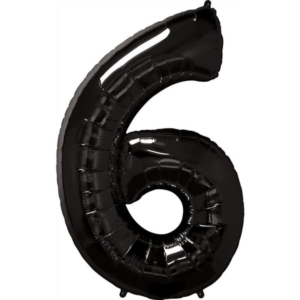 Black Jumbo Foil Balloon # 6