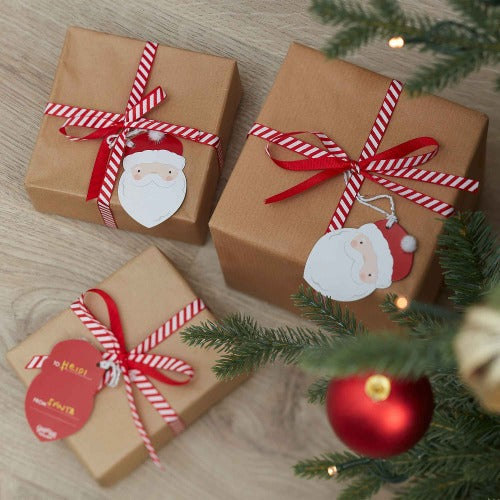 Santa Gift Tags & Ribbon