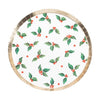 Christmas Holly Large Party Plates- Ginger Ray Party Pack of 8