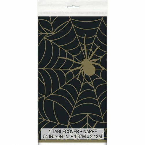 Products Halloween Black & Gold Spider Web Table Cover