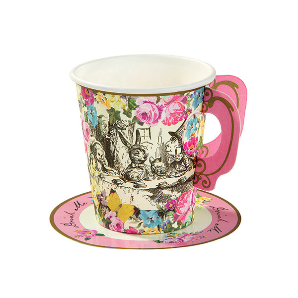 Truly Alice Whimsical Teacup & Saucers Talking Tables