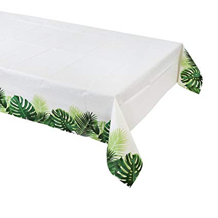 Tropical Fiesta Palm Paper Tablecloth Talking Tables