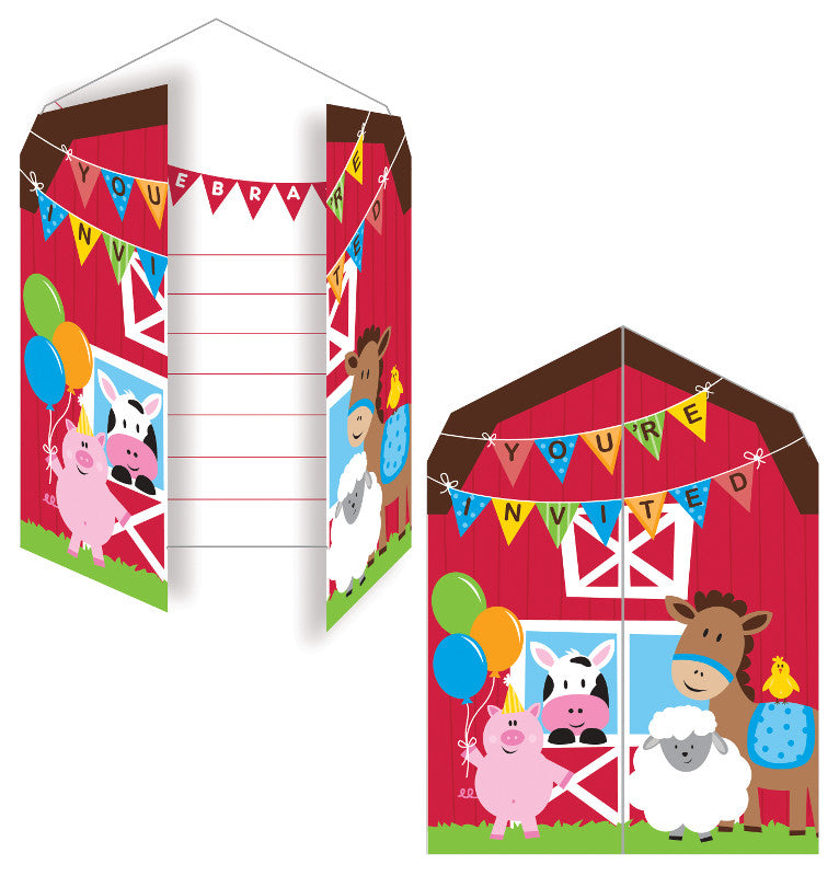 Farmhouse Fun Animal Party Invitations