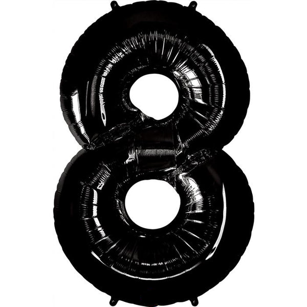 Black Jumbo Foil Balloon # 8